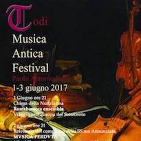 TodiMusica Antica Festival 3 giugno 2017 ore 17